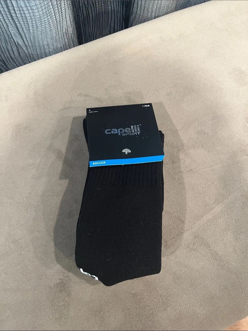 Capelli of New York Black Athletic Soccer Crew Socks